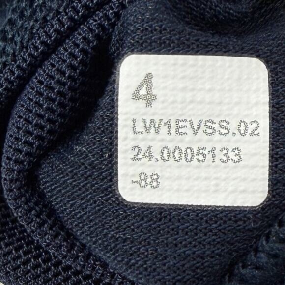 LULULEMON Narrow Hem Cropped Tennis Tank Top Medium Support B/C Cup 4 True Navy - Picture 6 of 7